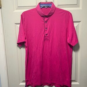 Greyson Polo Shirt Mens Size M Pink Performance Golf Tennis Stretch Short Sleeve